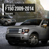 G-PLUS Headlights Assembly, Compatible with 2009 2010 2011 2012 2013 F150(NOT Fit LED Style,Only Fit without LED Style) bumper Headlamp, Smoky lens Chrome Housing Amber Reflector