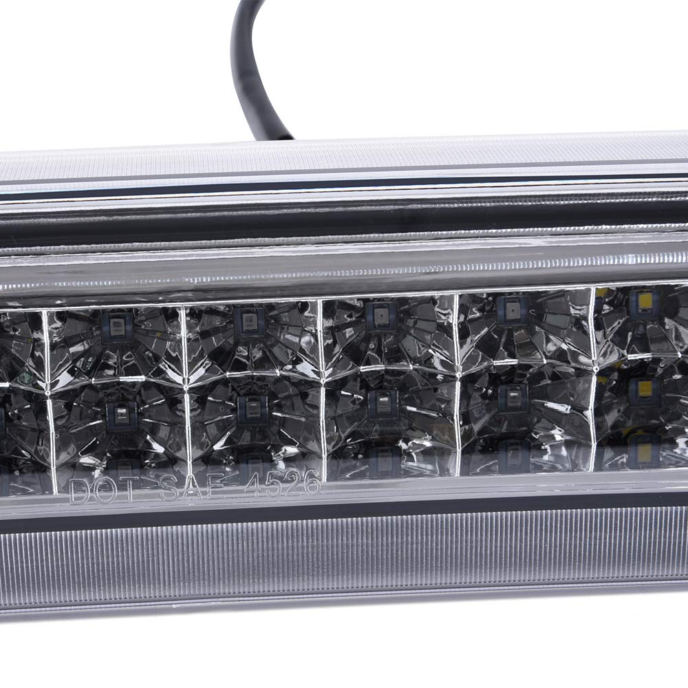G-PLUS High Mount LED 3rd Brake Light Compatible with Chevy Silverado GMC Sierra 2014 2015 2016 2017 2018 Rear Tail Cargo Lamp Waterproof Clear Lens