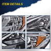 G-PLUS Headlights Assembly Compatible with 2016-2018 Nissan Sentra 4-Door Sedan S SL SR SV, (ONLY For Factory Halogen Models Headlights),Headlamps Black Housing,Driver Left,faros delanteros
