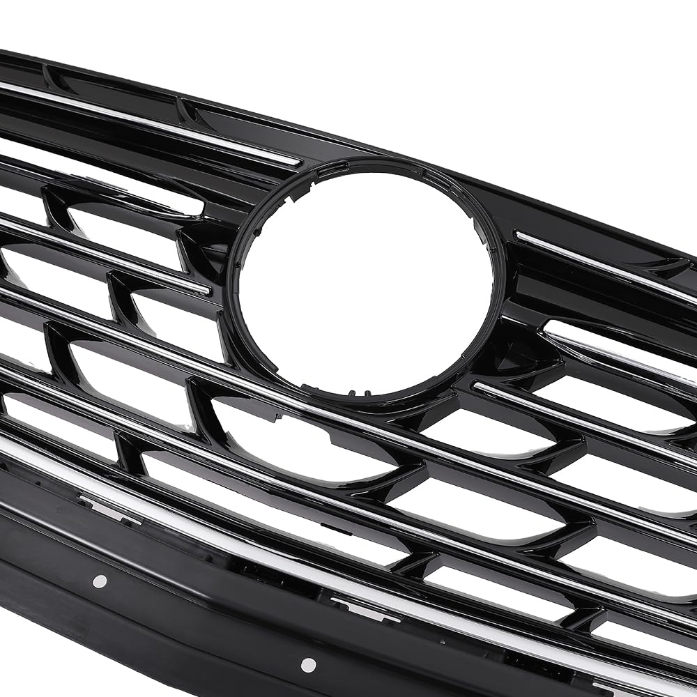 G-PLUS Front Bumper Upper Grille Chrome Black Compatible with Buick Envision Avenir 2021 2022 2023 84899914
