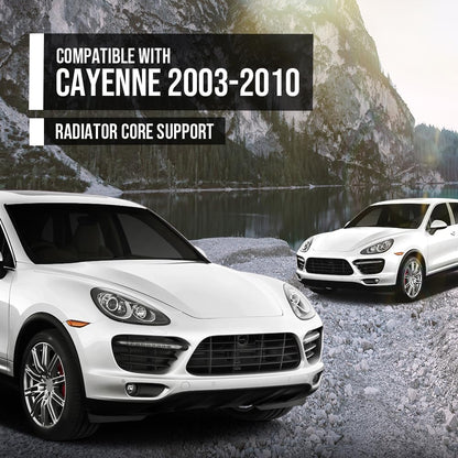 G-PLUS Radiator Core Support Compatible with Porsche Cayenne 2003 2004 2005 2006 2007 2008 2009 2010 95550559402 Black