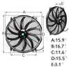 62mm Aluminum Radiator Compatible For FORD MUSTANG/SHELBY V8 L6 MT/AT 64-66 +1 * 16" Fan
