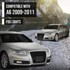G-PLUS Front Bumper Driving Fog Light Lamps Pair Compatible with Audi A6 C6/ A6 S6 Quattro 2009-2011 4F0941699A, 4F0941700A Black