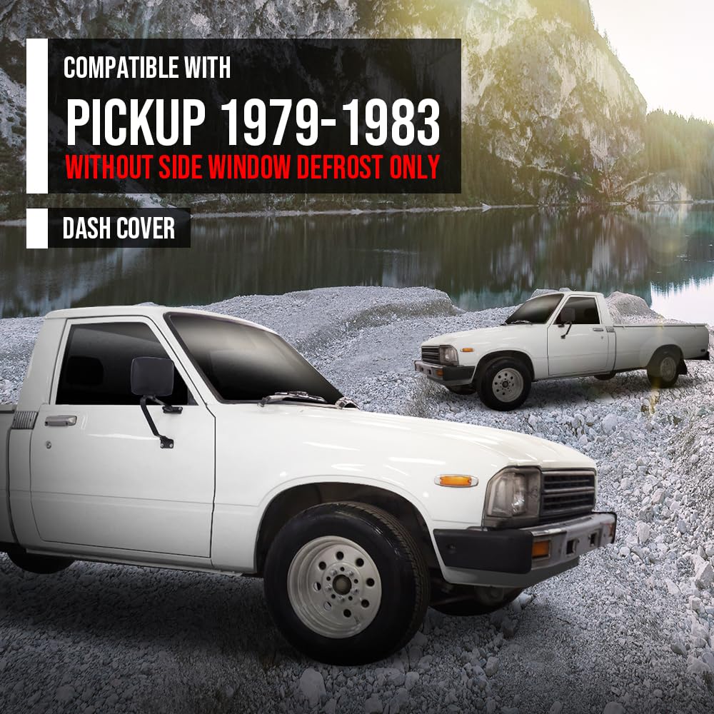G-PLUS TPE Dash Cover DashBoard Compatible with Toyota Pickup 1979 1980 1981 1982 1983 Without Side Window Defrost Only Dark Blue