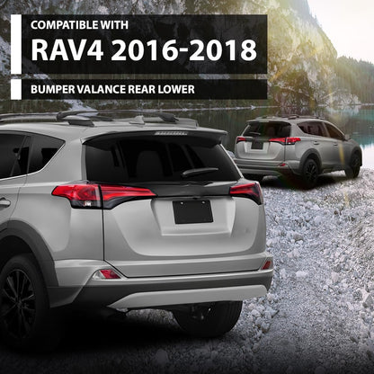 G-PLUS Rear Lower Bumper Valance Panel Compatible with Toyota RAV4 (submodel: LE, Limited, SE, XLE) 2016-2018 524530R020, 524530R020B2, TO1195108 Silver
