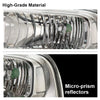 G-PLUS Headlights Compatible with Ford F250 F350 Super Duty 2005 2006 2007 Bumper Headlamps Assembly, Clear Lens Chrome Housing Clear Reflector Left Driver &Right Passenger
