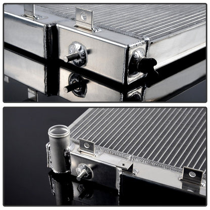 Aluminum Racing Cooling Radiator Stop Leak Compatible for Subaru Impreza GDA/GDB WRX STI Vers 7~9 2002 2003 2004 2005 2006 2007 Silver