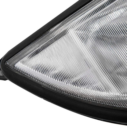 G-PLUS Headlights Assembly, Compatible with 1996-2004 Freghtliner Columbia Right Bumper Headlamps, Clear Lens Chrome Housing Amber Reflector,faros delanteros