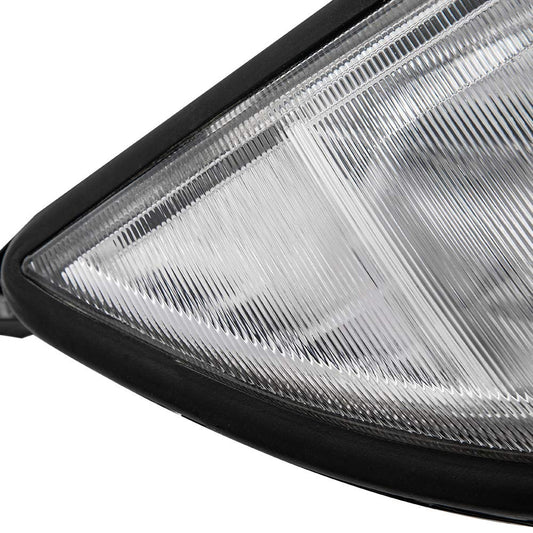 G-PLUS Headlights Assembly, Compatible with 1996-2004 Freghtliner Columbia Right Bumper Headlamps, Clear Lens Chrome Housing Amber Reflector,faros delanteros