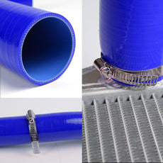G-PLUS Silicone Radiator Hose Kit Clamps Compatible with Honda Civic Type R Blue Close-up View