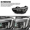 G-PLUS Halogen DRL Headlights Headlamps with Bulbs Set of 2 Left+Right Compatible with Buick Encore 2017-2022 42673065, 42698956 Clear Lens Black Housing
