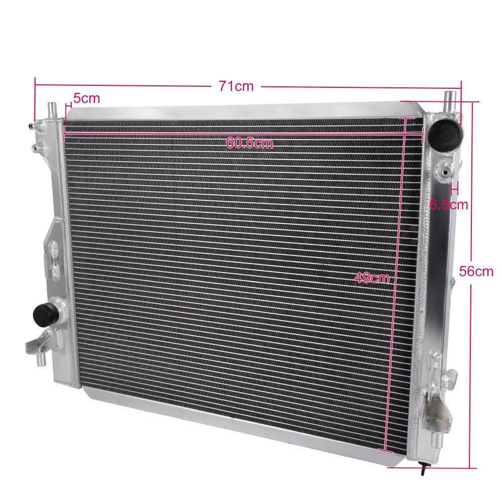 2 Row Aluminum Racing Radiator Stop Leak Replacement For FORD MUSTANG GT/SHELBY MT/MANUAL 4.0L-5.4L 2005-2014