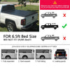 G-PLUS T4 Four-Fold Soft 6.5Ft Truck Tonneau Cover Replacement for 2014-2018 Chevy Silverado/GMC Sierra 1500,2015-2018 Chevy Silverado/GMC Sierra 2500 3500 HD,Clamp-On Tonneau Cover 6.5'