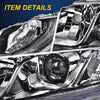 G-PLUS Headlights Assembly, Compatible with 2016 2017 2018 2019 2020 2021 Honda Civic Left bumper Headlamp, Clear lens Chrome Housing Clear Reflector