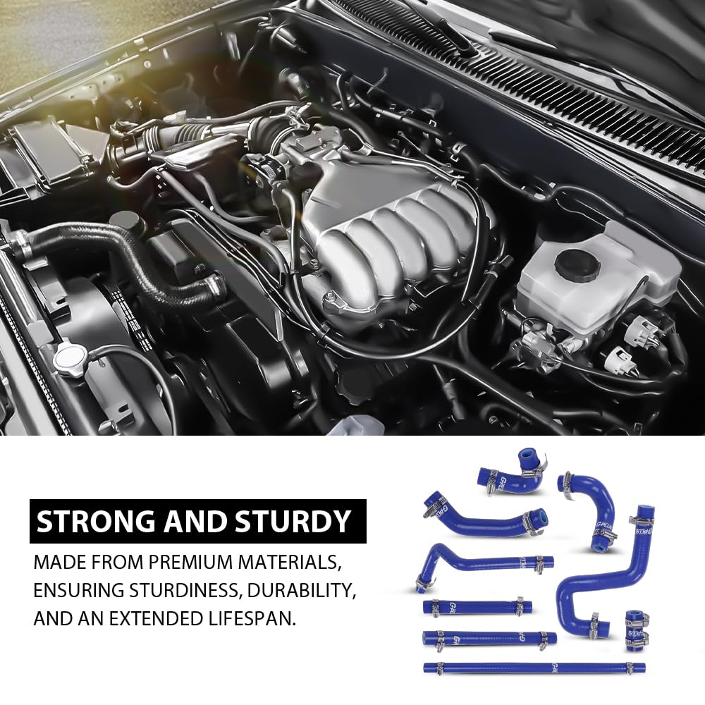 G-PLUS Silicone Heater Hose Kit Compatible with Toyota 4Runner 3.4L 1996-2002 W/Rear Heater Blue