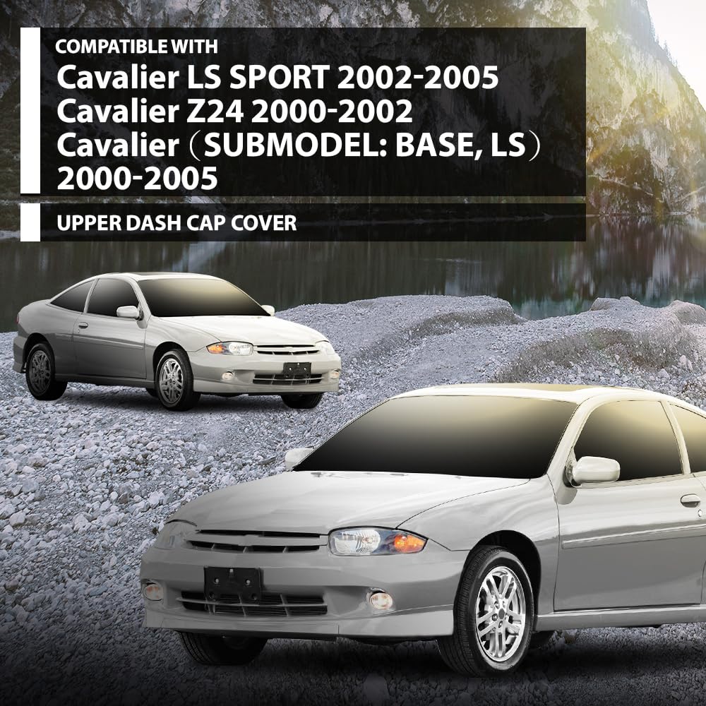 G-PLUS TPE Dashboard Dash Bezel Cover Compatible with Chevy Cavalier LS Sport 2002-2005/ Chevy Cavalier Z24 2000-2002/ Chevy Cavalier (submodel: Base, LS) 2000-2005