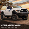 G-PLUS Fender Flares Modified Matte Black Compatible with Dodge Ram 2500 3500 2019-2024 Rront & Rear Smooth Pocket Rivet (Not Fit Dually models)