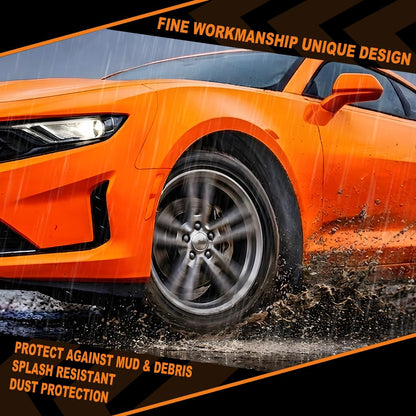 G-PLUS Front Inner Fender Liner Set Compatible with Hyundai Elantra 2007 2008 2009 2010 868112H000, 868112H010, 868122H000, 868122H010, HY1250112, HY1251112 Black