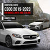 G-PLUS Front Right Outer Bumper Trim Compatible with Benz C300 2019-2023 For Models With AMG Styling 2058859002, MB1047160 Glossy Black