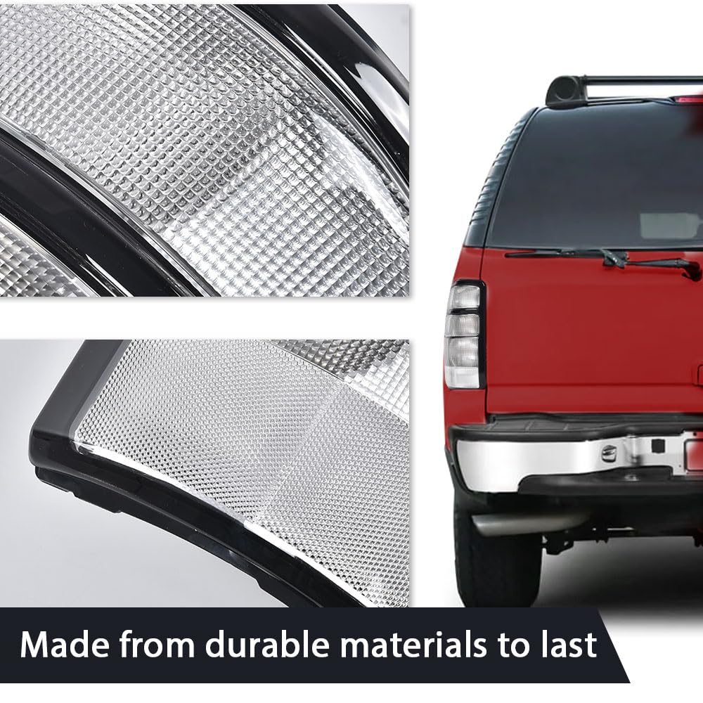 G-PLUS Tail Lights Assembly w/o Wiring Harness Fit Chevy Silverado 2500 HD 3500 HD/GMC Sierra 3500 HD 2016 2017 2018 2019 Left & Right Rear Brake Lamps, GM2800293 GM2801293, Dark Red Lens