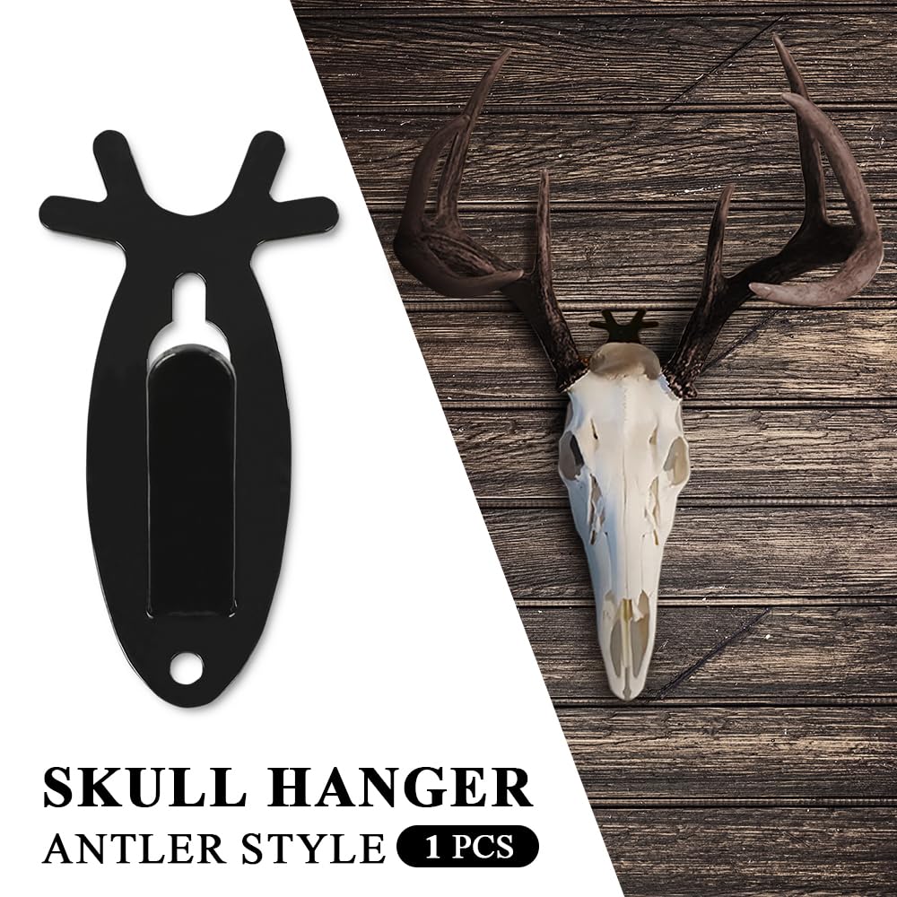 G-PLUS Black 1PC Wall Hanger Hook European Antler Style Wall Mount Bracket for Hanging Mounting Elk Deer Antelope Living Room Bedroom Home Decor