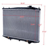 Compatible For Nissan Frontier 1998-2004 / Compatible For Nissan Xterra 2.4L L4 / 3.3L V6 Aluminum Cooling Radiator Replacement
