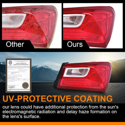 G-PLUS Rear Outer Right Tail Light Assembly Compatible with Chevy Malibu XL 2016 2017 2018 2019 2020 2021 2022 Rear Brake Lamp Luces Traseras, 84132377, Red Lens