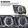 G-PLUS LED Headlights Assembly Compatible with Ford Mustang 2005-2009 7R3Z13008D, 7R3Z13008C Bumper Headlamps Left & Right Smoky Lens Chrome Housing Amber Reflector faros delanteros