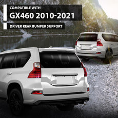 G-PLUS Rear Bumper Support Driver Side for Lexus LX GX460 2010-2021 Black Front View