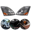 G-PLUS Headlights Assembly Compatible With 2004-18 Volvo VNL/VNM,Bezel Aero Lens Upgrade Headlights (Black Passenger & Driver(Left+Right)) Bumper Headlamps,faros delanteros