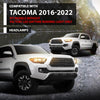 G-PLUS Headlights Compatible with 2016-2022 Toyota Tacoma,Headlamps w/o LED DRL Clear Lens Black Housing Amber Reflector, Left Driver & Right Passenger TO2502243, TO2503243 faros delanteros