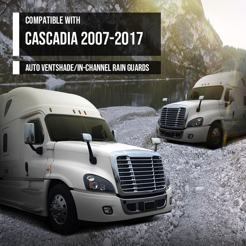 G-PLUS Rain Guards Compatible with Freightliner Cascadia 2007-2017
