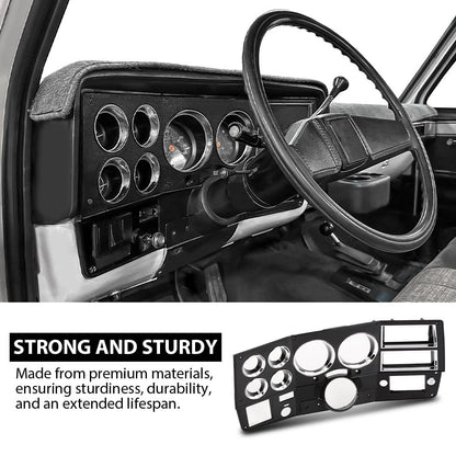 G-PLUS Truck Dash Bezel Panel with A/C Wiper Switch Hole Lower Cover Compatible with Chevy GMC Truck Blazer Suburban 1981-1983 Black 14023004