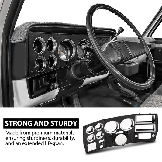 G-PLUS Truck Dash Bezel Panel with A/C Wiper Switch Hole Lower Cover Compatible with Chevy GMC Truck Blazer Suburban 1981-1983 Black 14023004