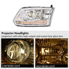 G-PLUS LED Bar Plank Headlights HEADLIGHTS | Fit Dodge Ram 1500 2500 3500 2013-2018 Projector Headlight Clear Lens Clear Housing Clear Reflector CH2503217 55277409AD Bumper Headlamps,faros delanteros Assembly