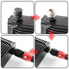 G-PLUS 25 Row Aluminum Engine Transmission Oil Cooler Kit Upgrade Compatible With BMW 3 SERIES 335I E90 E92 N54 Black
