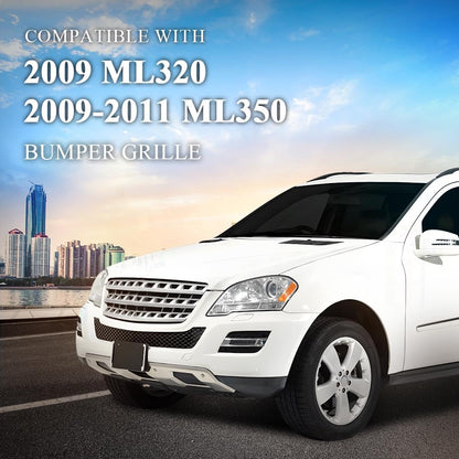 G-PLUS Center Bumper Grille Compatible with ML320 Bluetec 4Matic 2009, Fit ML350 Bluetec/ML450 Hybrid 4Matic2010-2011, Fit ML350 ML550 ML63 AMG Base 2009-2011 1648854123 MB1036133