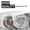 G-PLUS Headlights Assembly w/Bulbs Light Bar Left and Right Side Compatible with Dodge Ram 1500 2006-2008/Fit Dodge Ram 2500 3500 2006-2009 Clear Lens Chrome Housing Clear Reflector