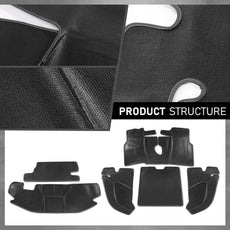G-PLUS 6PCS Floor Mats for Jeep Wrangler TJ 1997-2006 TPE Cargo Liner Close-up View