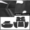 G-PLUS Floor Mats Liners Compatible with Jeep Wrangler TJ 1997 1998 1999 2000 2001 2002 2003 2004 2005 2006 All Weather Protection TPE Cargo Liner Black 6pcs Gray