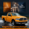 G-PLUS Quad Headlights Fit Dodge Ram 1500-3500 (2009-2012 New Body) - Smoky Lens, Chrome Housing, Amber Reflector Bumper Headlamps,faros delanteros Assembly