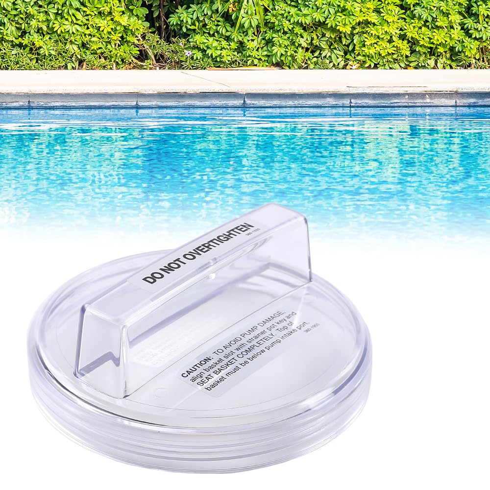 G-PLUS Clear Pool Pump Strainer Lid 1121-1429 Fit Lomart Ultra Promega 3 Fit Embassy High Performance Pump Fit Doughboy Powerline XP