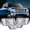 G-PLUS Headlights Compatible with Ford F150 2009-2014 Headlamps Pair Left & Right Clear Lens Chrome Housing Clear Reflector,faros delanteros