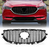 G-PLUS Front Upper Grille Grill Vent Trim Bar Compatible with Mazda CX-5 CX5 2017 2018 2019 2020 2021 ABS Black Mesh