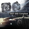 Fog Lights Clear Lens Front Driving Light Assembly Compatible with Ford Mustang Cobra 03-04/Focus(SVT Models Only) 02-04/Escape 05-07 for Lincoln LS 2002