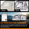 G-PLUS Headlights w/Bulbs, Compatible with Ford Expedition 1997-2002/Fit Ford F150 1998-2003/Fit F250 1997-1999 Bumper Headlamps Left &Right Clear lens Chrome Housing Amber Reflector