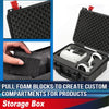 G-PLUS Hard VR Headset Carrying Case w/Foam Block Dividers,Waterproof Protector Storage Box Compatible with Meta Quest 3S/Quest 3/Quest 2,Travel Portable Case Fit Oculus Quest 3/Quest 2 Black&Orange
