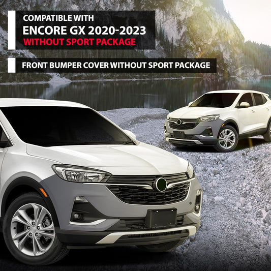 G-PLUS Front Bumper Cover Compatible with Buick Encore GX 2020 2021 2022 2023 w/o Sport Package, 42774797, Grey