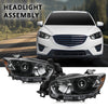 G-PLUS Headlights Projector Fit Mazda CX-5 (submodel: Grand Touring, GS, GT, GX, Sport, Touring) 2013-2016,Headlamps Clear Lens Black Housing Amber Reflector Left & Right,faros delanteros