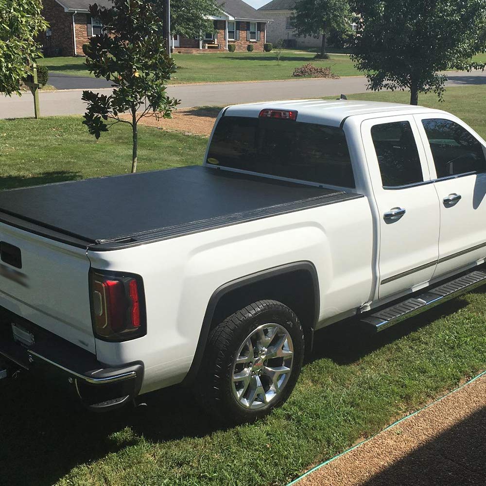 G-PLUS T3 Lock Tri-Fold 5Ft Truck Tonneau Cover Replacement for 2015-2021Chevy Colorado/GMC Canyon,Extra Short Bed 5' Black